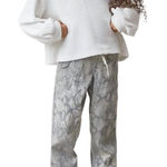 Bella Dahl  Grey Black Snakeskin Joggers Pants Women’s Small Photo 0