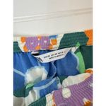 ZARA Pajama Style Floral Printed Trouser Pants Blue Orange High Waist Size XS Photo 6