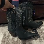 Durango  Dark Heeled Boots with Fringe Size 7 Photo 0
