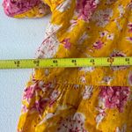 Ivy Jane  three tiered eyelet top in golden puffer Sleeve floral small oversized Photo 6
