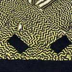 Kenzo Womens Geometric K Broken Floor Pullover Sweatshirt Yellow Black Size XS Photo 4
