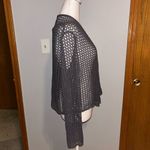 Cut Loose fishnet crochet‎ cropped open front cardigan gray size M NEW Size M Photo 1