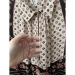 Free People tan black Floral All Over Print Boho Tunic Top Women’s Size XS Photo 2