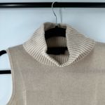 Ann Taylor NWT Cream Colored Wool & Cashmere Turtleneck Sleeveless Sweater Small Photo 2