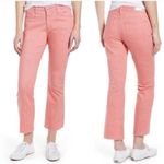 AG Adriano Goldschmied NEW AG Jeans Twiggy Jodi Crop Flare Pink Stripe Raw Hem Jeans Photo 5
