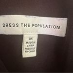 Dress the Population Gianna Low Back Sheath Dress Women’s Medium Black Midi Photo 5