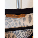 Belldini Size S Womens Brown Animal Print Long Sleeve V Photo 1