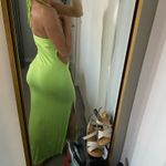 NEW "Pretty Cabana" Lime Green Cut Out Maxi Beach Dress Size M Photo 4