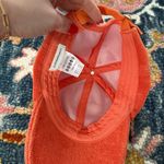 Anthropologie By  Orange Terrycloth Baseball Hat Photo 4