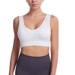 Seamless Comfortable Sports Bralette for Yoga Gym Workout Bra Top White 2XL Size 2X Photo 1