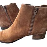 Vaneli Talia Women's Brown Suede Ankle Booties Size 8 Casual Zip Photo 0