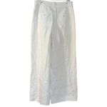 Madewell The Harlow Wide-Leg Pant in 100% Linen Eyelet White Size 10 NWT Summer Photo 6