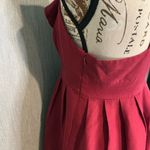 Annie Griffin Deep Red Midi Dress with Ruffle Detail Size 6 Photo 3