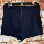 Forever 21 Navy Blue Zip Back High Waist Dress Mini Shorts Large Photo 2