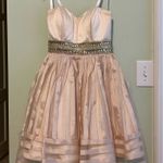 Rachel Allan Sweetheart Neck Strapless Short Fit & Flare Dress in Champagne 6658 Size 2 Photo 0