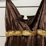 Y2K Anxiety Brown & Gold Tank Top Size L Photo 4