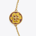 Tory Burch New Kira Enamel Pendant Bracelet in 18kt Gold-plated Brass with Tag Photo 2