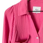 Rails  Ellis Shirt Hibiscus 100% Organic Cotton Gauze Classic Chic Size Medium Photo 1