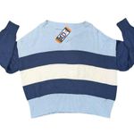 Lucky Brand NEW Blue Stripe Relaxed Fit Cable Knit Sweater Women’s Plus size XXL Photo 3