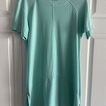 Sharagano  Women's 14 Blue Shift Dress Gold Exposed Zipper Hem Old Money Derby Photo 0