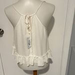 Mahina  Ruffle Cami Ivory Top NEW with Tags‎ - Size S. Photo 3