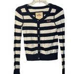 Hollister VTG Y2k Women Striped Knit Top Cardigan Sweater Small Navy Bella Swan Photo 1