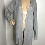 Soft Surroundings Gray Knit Open Cardigan Sweater Photo 0