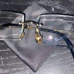 Square Fashion Glasses Gold Photo 2