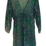 Tommy Bahama  green sheer geometric print coverup size small Photo 0