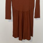 Cynthia Rowley  Waffle Knit Turtleneck Dress Rust Brown Women’s XS Photo 7