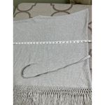 Lilly Pulitzer  Florenna wrap poncho sweater, silver  fringe, size one size Photo 4