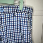 American Eagle  Outfitters White Blue Plaid Roll Tab Bermuda Cotton Shorts Size 8 Photo 3