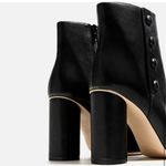 ZARA  Black Ankle Boots  W/Cream Capped  Toe Photo 3