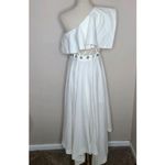 L'Atiste by Amy White One Shoulder Grecian Goddess Asymetrical Dress Size L Size L Photo 5
