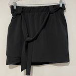 Athleta  Black Belted Skort Size Medium Activewear Skirt with Shorts Photo 0