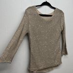 Shasa Sweater Womens Large Y2K Sequin Cut Out Back Party Event Evening Coquette Photo 4