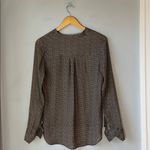 Vince Silk Striped Blouse Half Placket Size 4 Photo 3