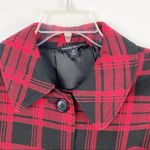 Briggs New York Black And Red Plaid Wool Blend Buttoned Blazer Jacket, Size 12 Photo 6