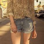 Buckle Womens  BKE Gimmicks Sequin Collar Back Collar Button Down Cutout Top - S Photo 0