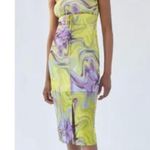 Urban Outfitters  Mesh Strapless Midi Dress In Purple Multi Size XS Photo 2