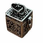 Source Unknown Sterling Silver 925 Prayer Box Pendant Charm Signed Vintage Ornate Photo 0