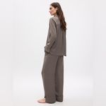 GapBody Satin Pajama Set Cashmere Dot Print Size Xlarge Brown Photo 1