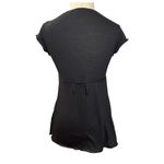 Sugar Tart Square Neck Crochet Sequin Sexy Bridgerton Black Top Size Small Photo 5