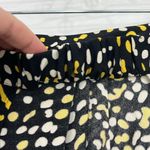 Francesca's  Issa Size 4 Black, Yellow Dotted Silk Strapless Open Back Maxi Dress Photo 8