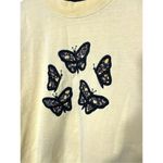 Grandma Cottagecore Butterfly Crewneck Sweatshirt Pullover Size XL Yellow Photo 2