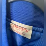Vintage blue satin bomber jacket size medium Photo 2
