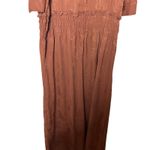 Anthropologie  Current Air Chocolate Wide Leg Jumpsuit Sz 1X Photo 3