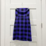 Milly Purple & Black Plaid Dress Photo 1