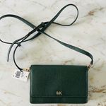 Michael Kors  Mott Moss Green Leather Phone Crossbody Bag Photo 0