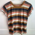 Madewell  Multicolor Striped Textured Short Sleeve Shirt Photo 3